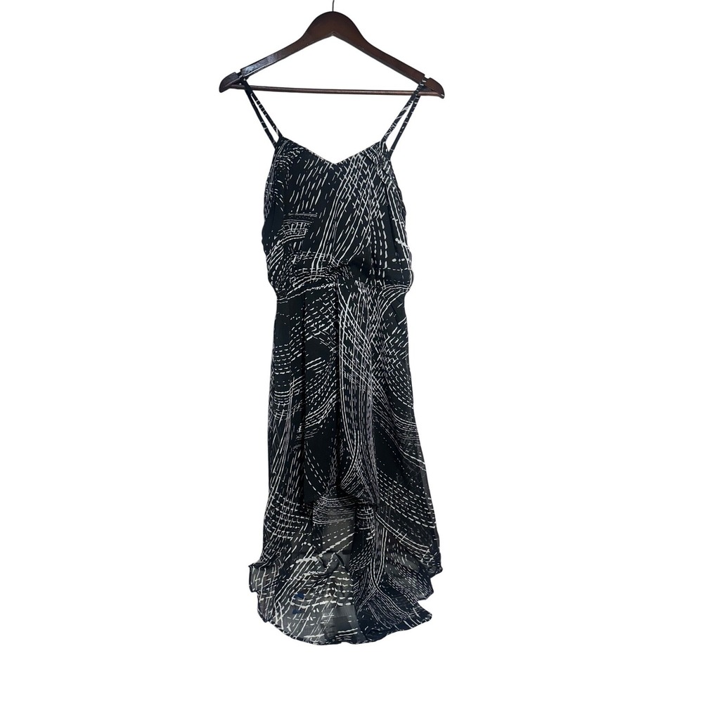 Express Hi-Lo‎ Dress Black White Print Sleeveless Party Cocktail S